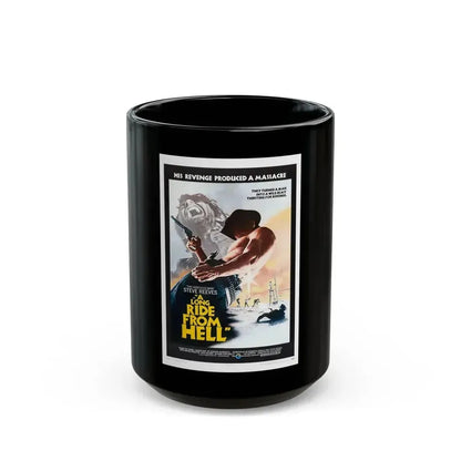 A LONG RIDE FROM HELL 1968 Movie Poster - Black Coffee Mug 15oz - Go Mug Yourself