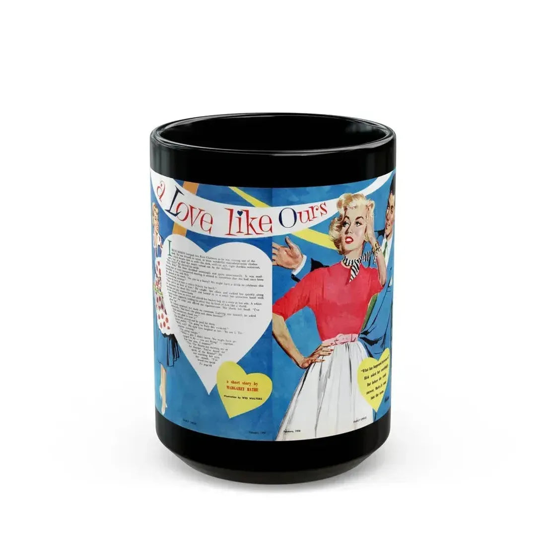 A Love Like Ours, Family Circle, February 1956 - Black Coffee Mug 15oz - Go Mug Yourself