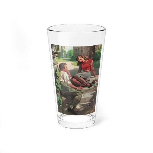 A Lover and His Lass, Woman's Home Companion, May 1948 (Magazine Illustration) Pint Glass 16oz 16oz - Go Mug Yourself