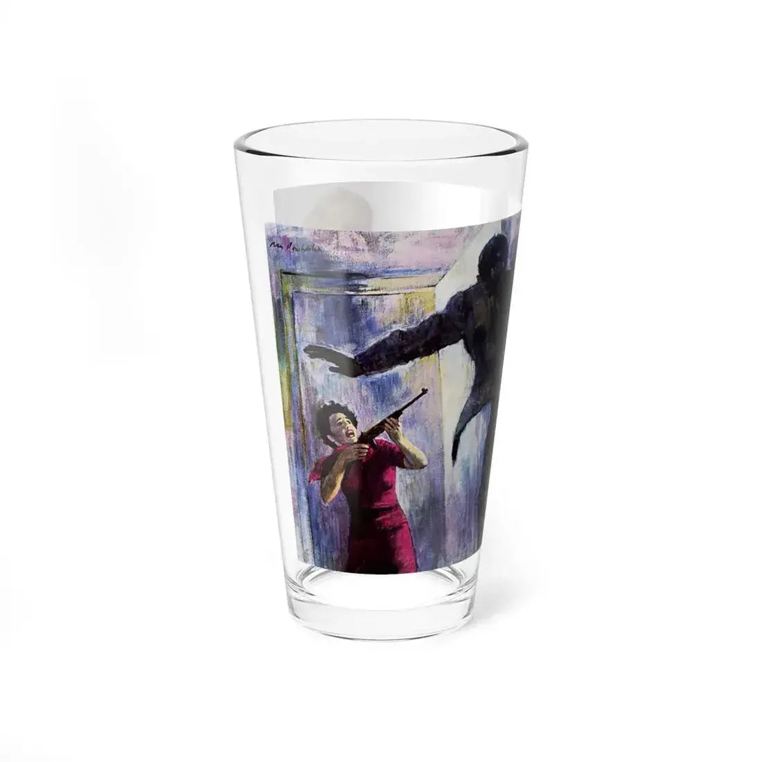 A Lover's Mask, Saturday Evening Post, May 6, 1967 (Magazine Illustration) Pint Glass 16oz - Go Mug Yourself