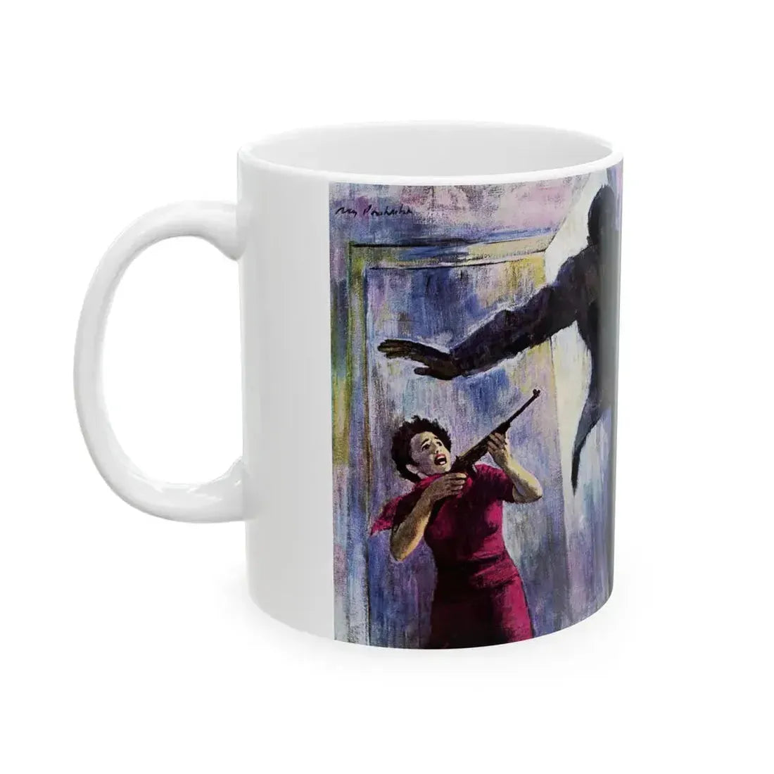 A Lover's Mask, Saturday Evening Post, May 6, 1967 - White Coffee Mug - Go Mug Yourself