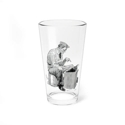 A Man and His Machine, 1941 (Magazine Illustration) Pint Glass 16oz-16oz-Go Mug Yourself