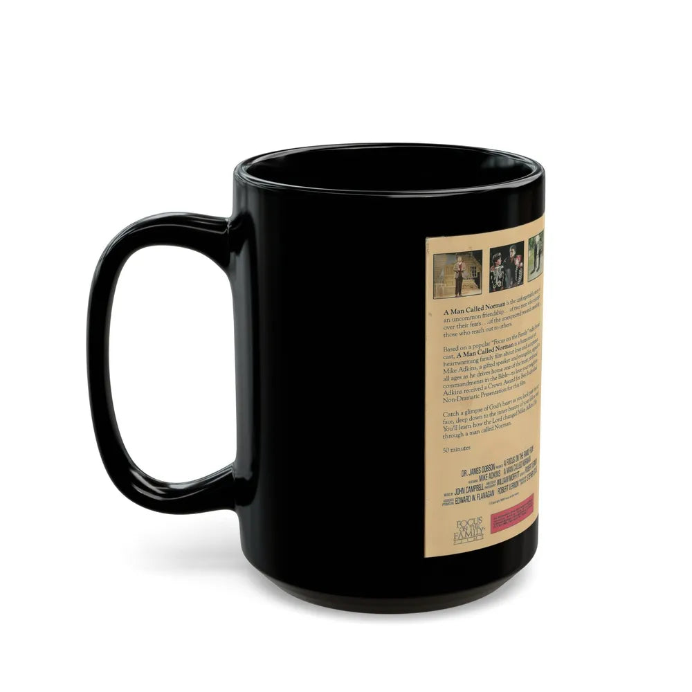 A MAN CALLED NORMAN (VHS COVER) - Black Coffee Mug-Go Mug Yourself