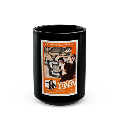 A MAN CALLED TIGER 1973 Movie Poster - Black Coffee Mug 15oz - Go Mug Yourself