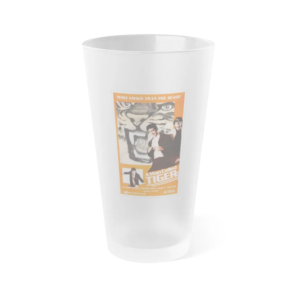 A MAN CALLED TIGER 1973 Movie Poster - Frosted Pint Glass 16oz-16oz-Frosted-Go Mug Yourself