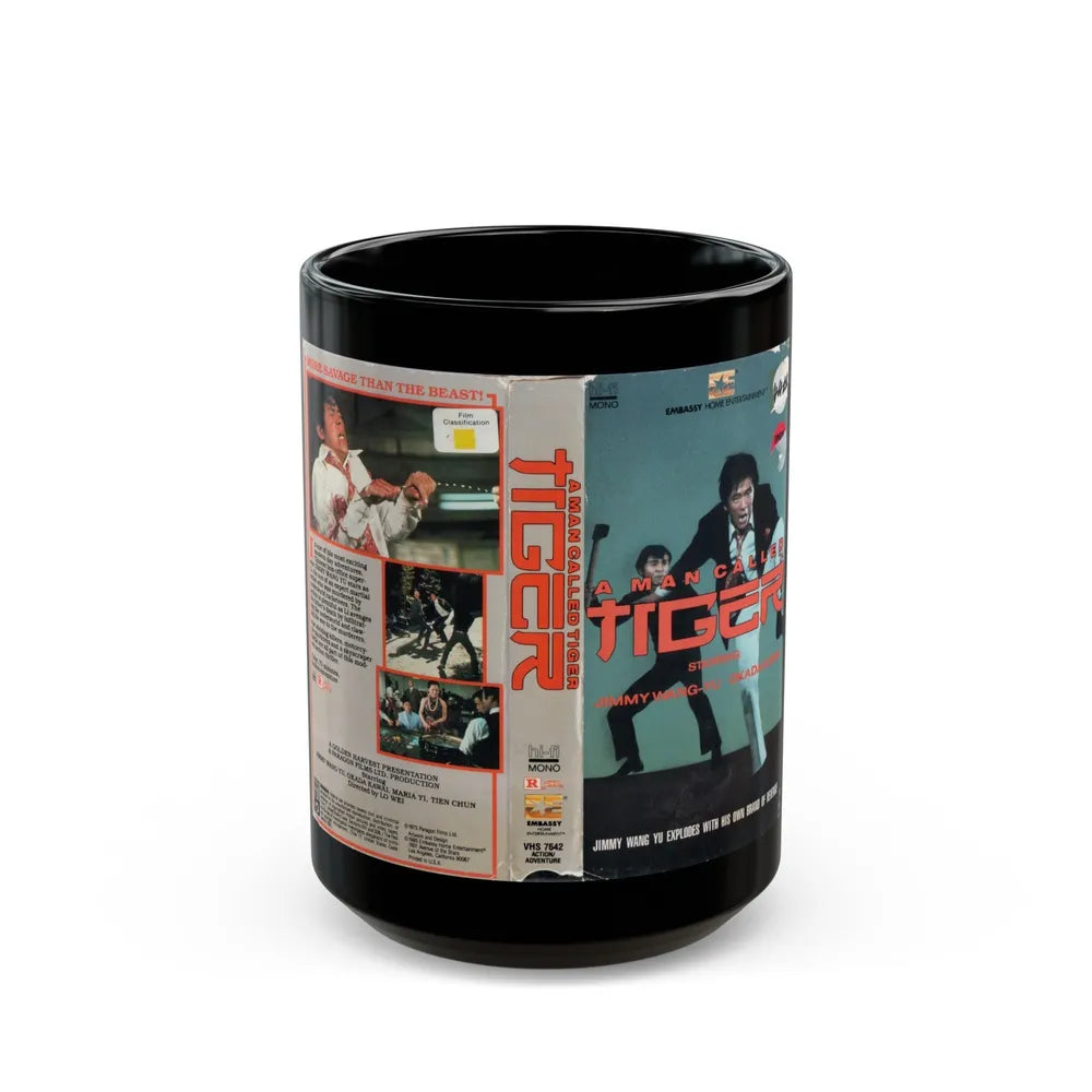 A MAN CALLED TIGER (VHS COVER) - Black Coffee Mug-15oz-Go Mug Yourself