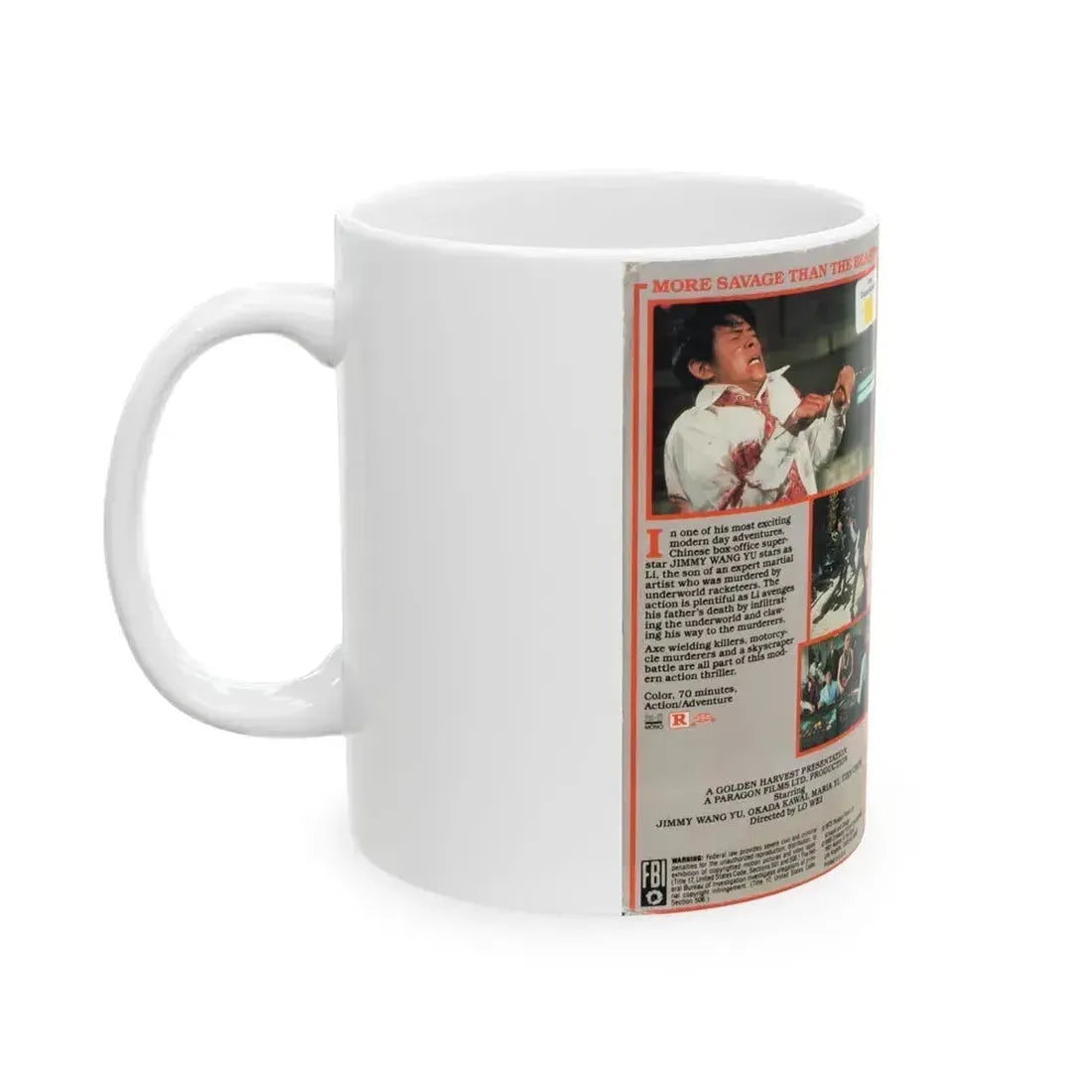 A MAN CALLED TIGER (VHS COVER) - White Coffee Mug - Go Mug Yourself