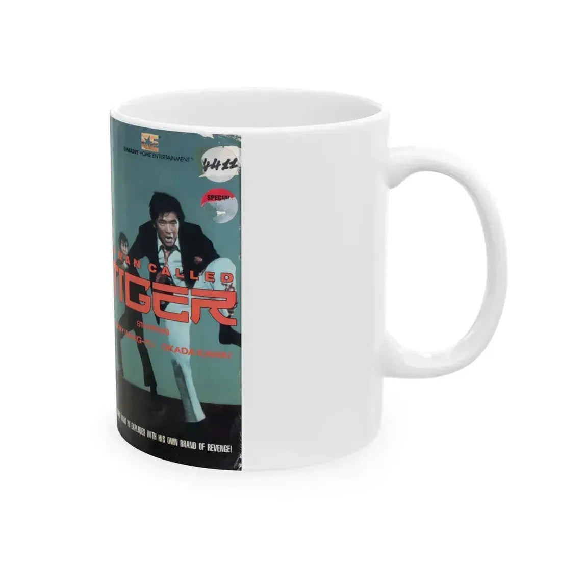 A MAN CALLED TIGER (VHS COVER) - White Coffee Mug - Go Mug Yourself