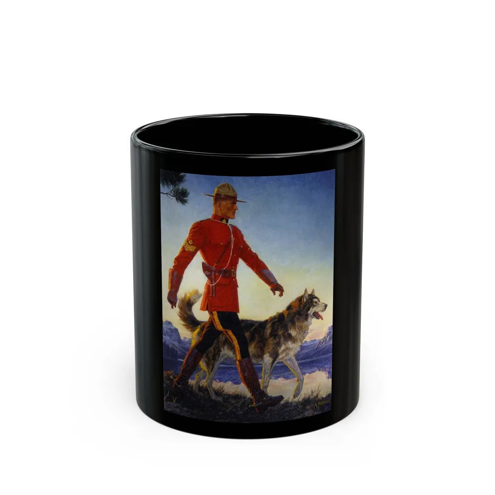 A Man & His Loyal Dog - Black Coffee Mug-11oz-Go Mug Yourself