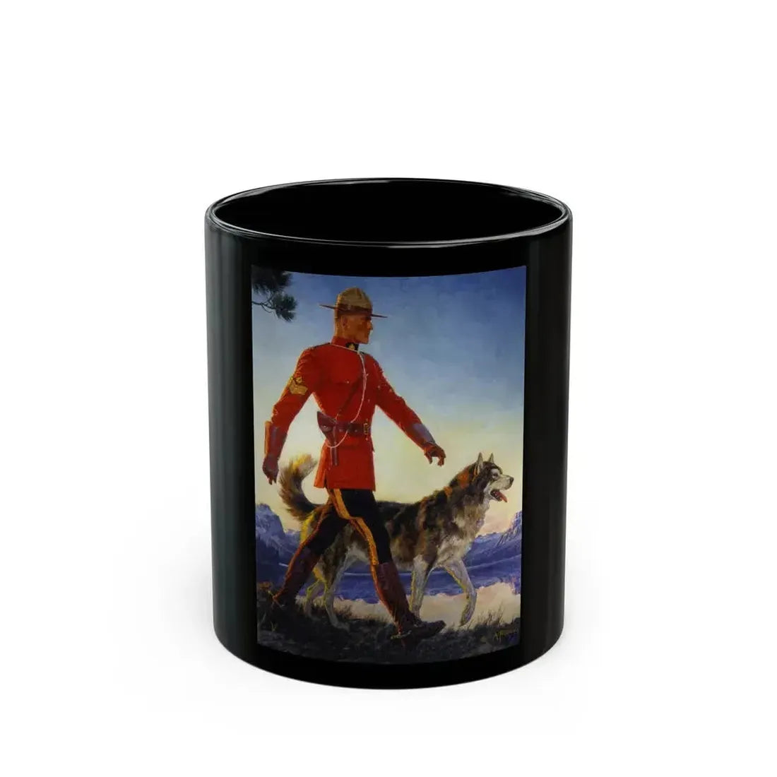 A Man & His Loyal Dog - Black Coffee Mug 11oz - Go Mug Yourself