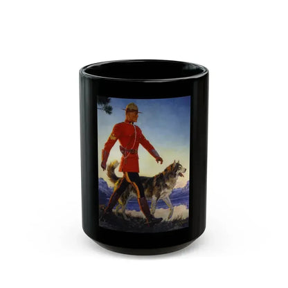 A Man & His Loyal Dog - Black Coffee Mug 15oz - Go Mug Yourself
