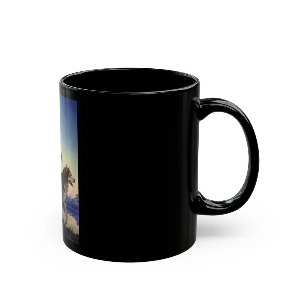 A Man & His Loyal Dog - Black Coffee Mug-Go Mug Yourself