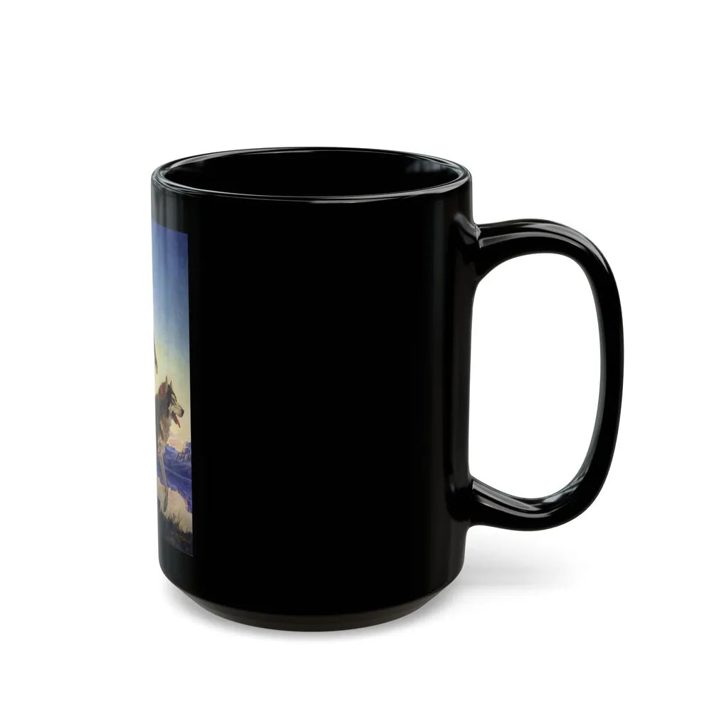 A Man & His Loyal Dog - Black Coffee Mug-Go Mug Yourself