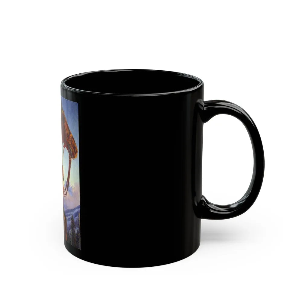 A Man & His Loyal Horse - Black Coffee Mug-Go Mug Yourself