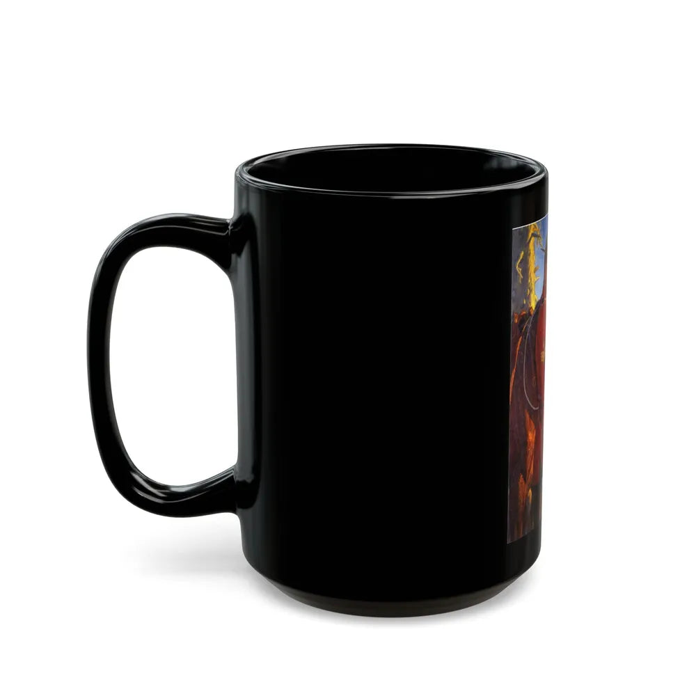 A Man & His Loyal Horse - Black Coffee Mug-Go Mug Yourself