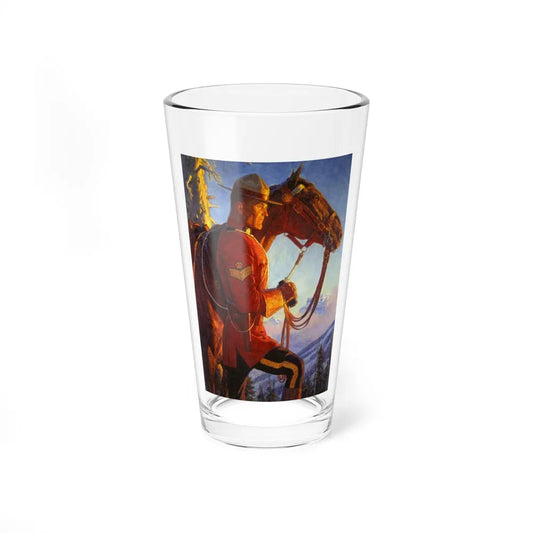 A Man & His Loyal Horse (Magazine Illustration) Pint Glass 16oz-16oz-Go Mug Yourself