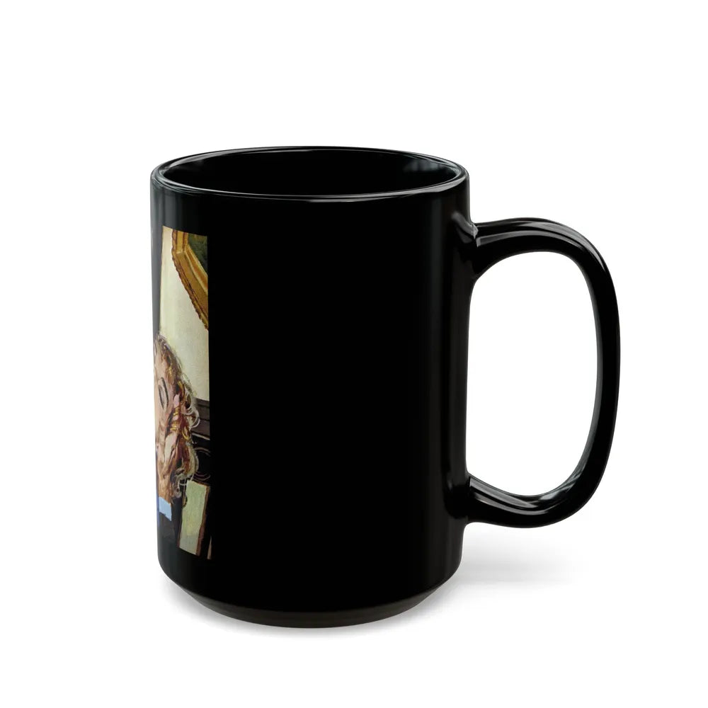 A Man In The Street, Good Housekeeping, February 1959 - Black Coffee Mug-Go Mug Yourself