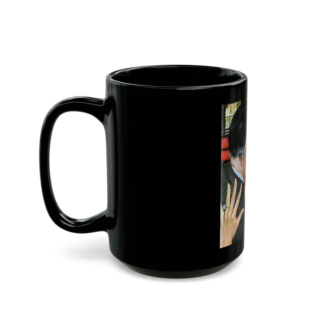 A Man In The Street, Good Housekeeping, February 1959 - Black Coffee Mug-Go Mug Yourself