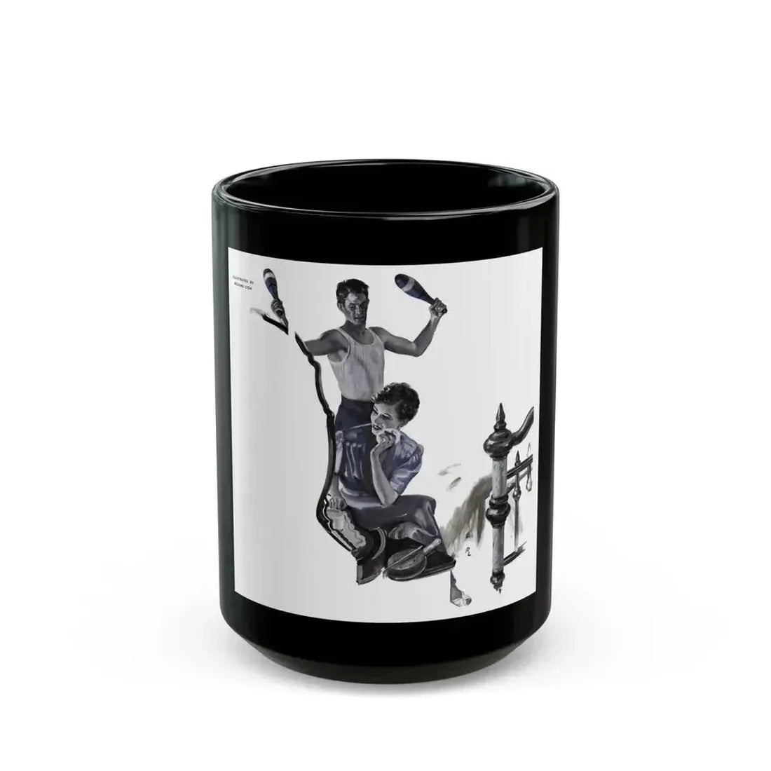 A Man with a Conscience (2), Cosmopolitan, June 1939 - Black Coffee Mug 15oz - Go Mug Yourself