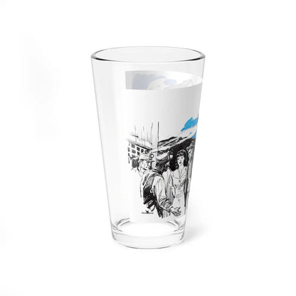 A Man with Nine Lives, Blue Book Magazine, February 1946 (Magazine Illustration) Pint Glass 16oz-Go Mug Yourself