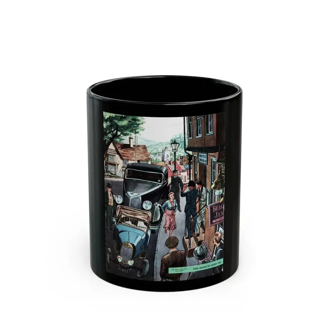 A Marvelous Surprise, Woman's Home Companion, April 1940 - Black Coffee Mug 11oz - Go Mug Yourself