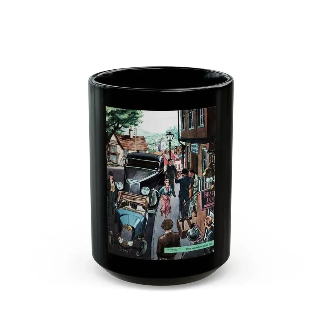 A Marvelous Surprise, Woman's Home Companion, April 1940 - Black Coffee Mug 15oz - Go Mug Yourself
