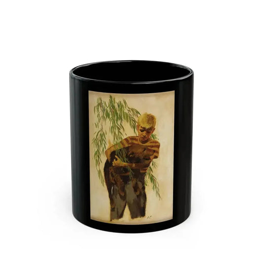 A Matter For Percival, Saturday Evening Post story illustration, February 18, 1950 - Black Coffee Mug 11oz - Go Mug Yourself