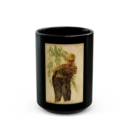 A Matter For Percival, Saturday Evening Post story illustration, February 18, 1950 - Black Coffee Mug 15oz - Go Mug Yourself