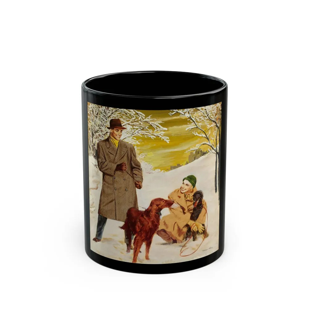 A Meeting in the Park - Black Coffee Mug-11oz-Go Mug Yourself