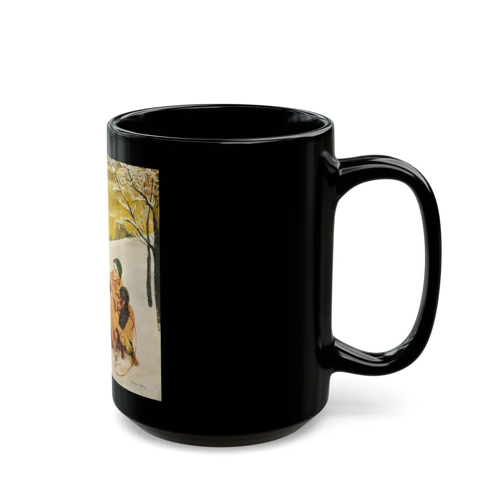 A Meeting in the Park - Black Coffee Mug-Go Mug Yourself