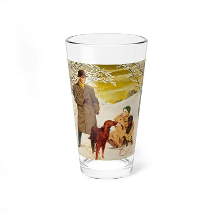 A Meeting in the Park (Magazine Illustration) Pint Glass 16oz-16oz-Go Mug Yourself