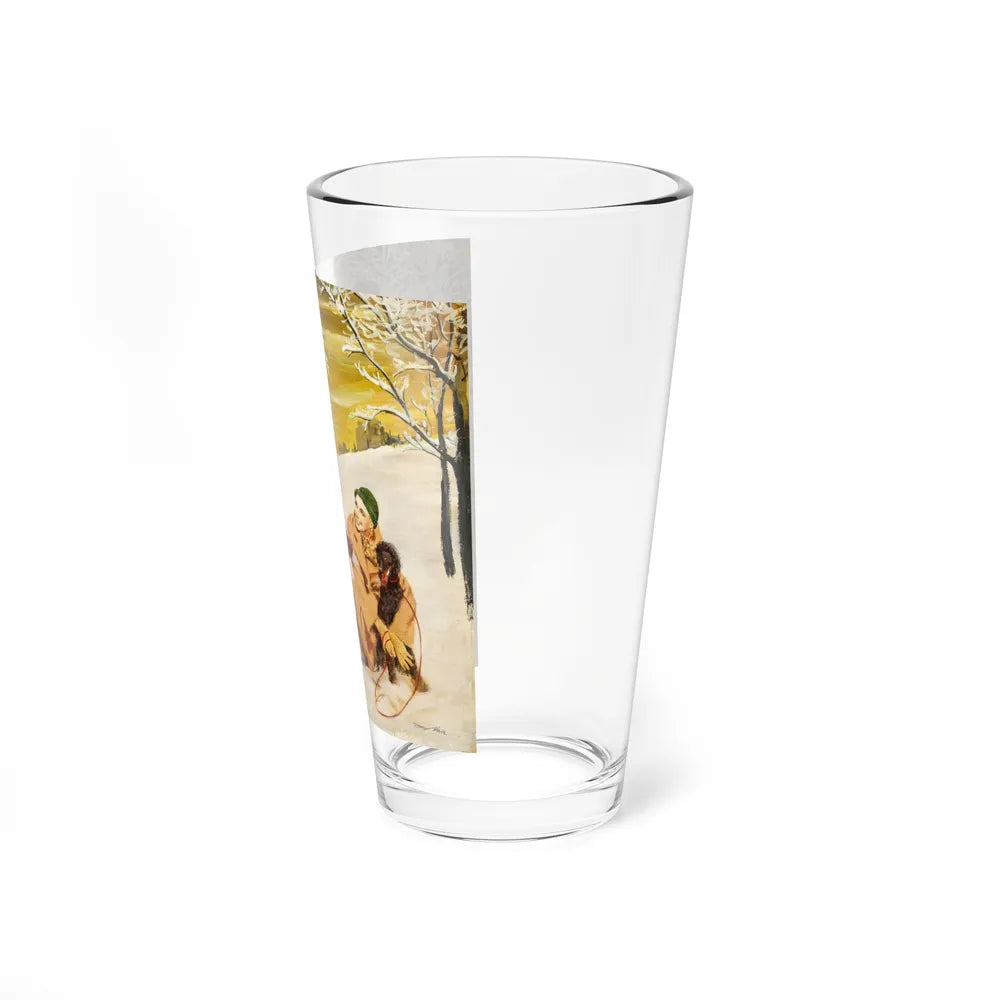 A Meeting in the Park (Magazine Illustration) Pint Glass 16oz-Go Mug Yourself