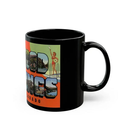 A message from Glenwood Springs Colorado (Greeting Postcards) Black Coffee Mug - Go Mug Yourself