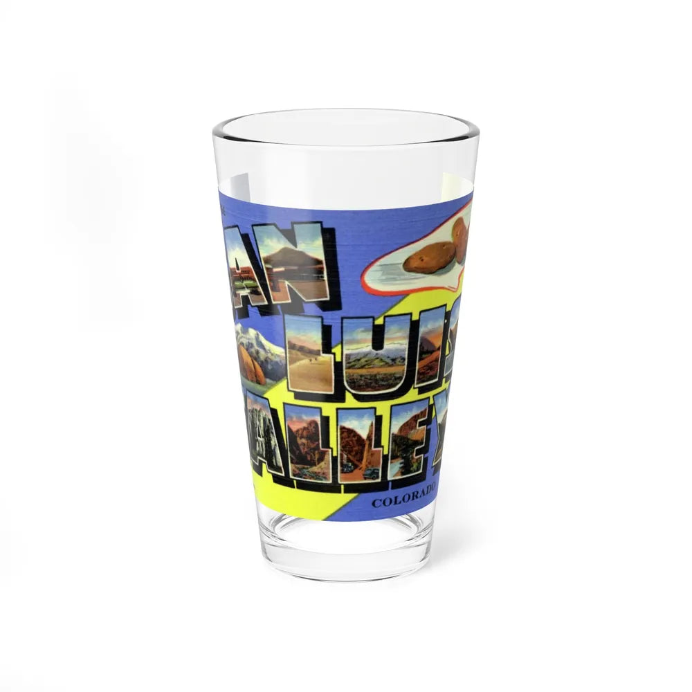 A message from San Luis Valley Colorado (Greeting Postcards) Pint Glass 16oz-16oz-Go Mug Yourself