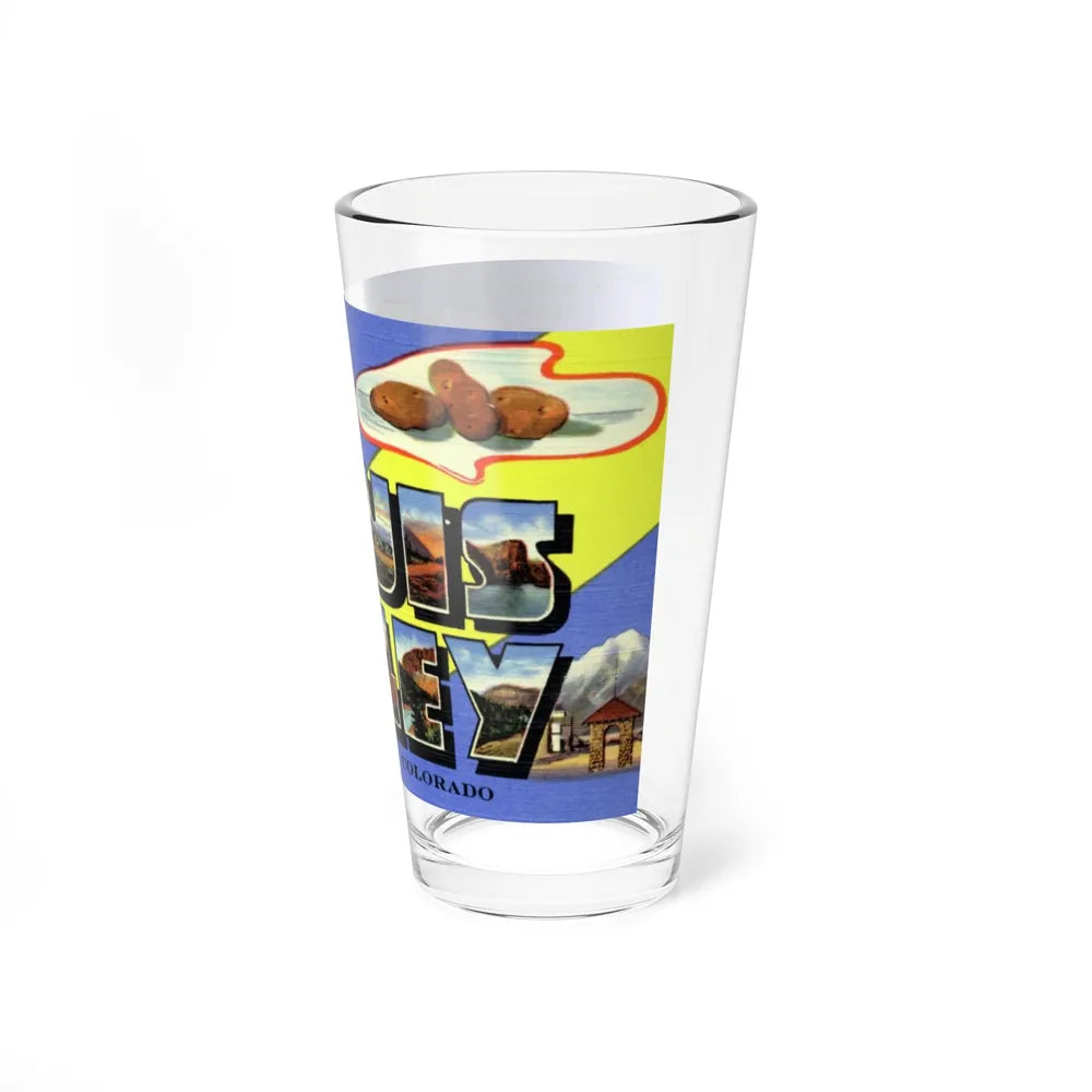 A message from San Luis Valley Colorado (Greeting Postcards) Pint Glass 16oz-Go Mug Yourself