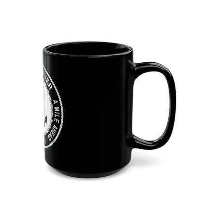 A Mile High USS Denver A Mile Ahead LPD 9 BW (U.S. Navy) Black Coffee Mug - Go Mug Yourself