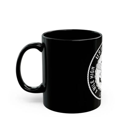 A Mile High USS Denver A Mile Ahead LPD 9 BW (U.S. Navy) Black Coffee Mug - Go Mug Yourself