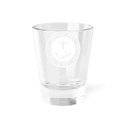 A Mile High USS Denver A Mile Ahead LPD 9 BW (U.S. Navy) Shot Glass 1.5oz - Go Mug Yourself