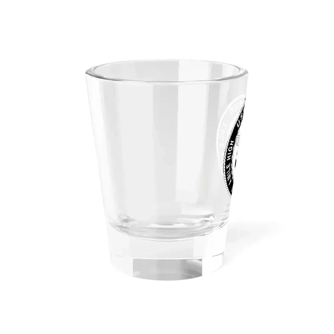 A Mile High USS Denver A Mile Ahead LPD 9 BW (U.S. Navy) Shot Glass 1.5oz - Go Mug Yourself