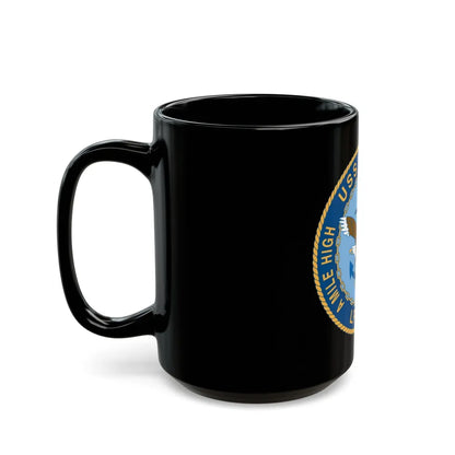 A Mile High USS Denver A Mile Ahead LPD 9 (U.S. Navy) Black Coffee Mug-Go Mug Yourself