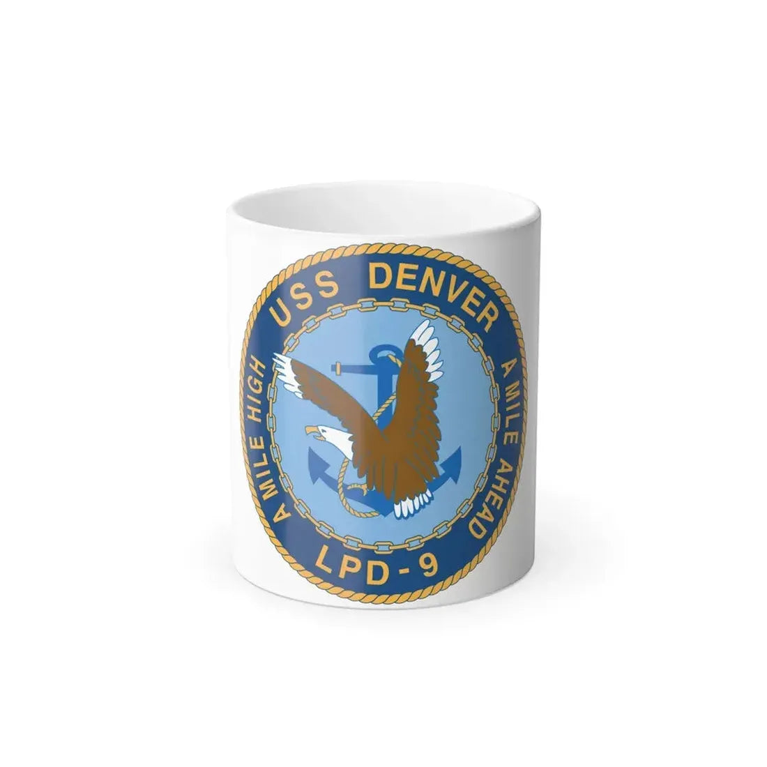 A Mile High USS Denver A Mile Ahead LPD 9 (U.S. Navy) Color Changing Mug 11oz Default Title 11oz - Go Mug Yourself