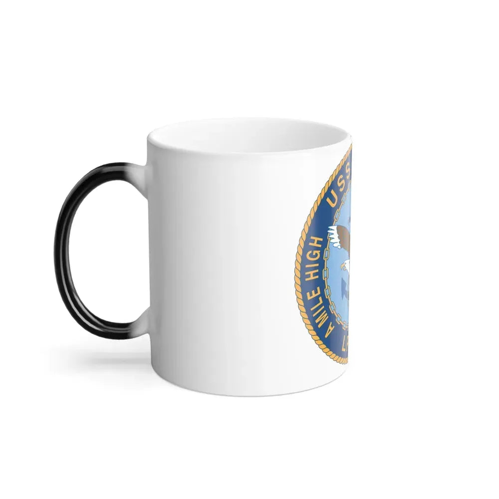 A Mile High USS Denver A Mile Ahead LPD 9 (U.S. Navy) Color Changing Mug 11oz - Go Mug Yourself
