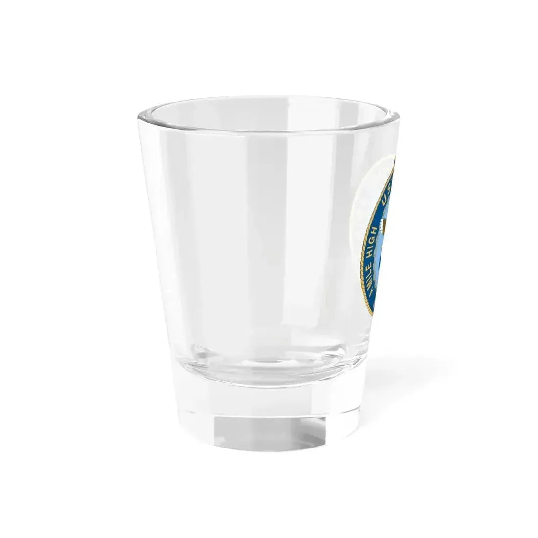 A Mile High USS Denver A Mile Ahead LPD 9 (U.S. Navy) Shot Glass 1.5oz - Go Mug Yourself
