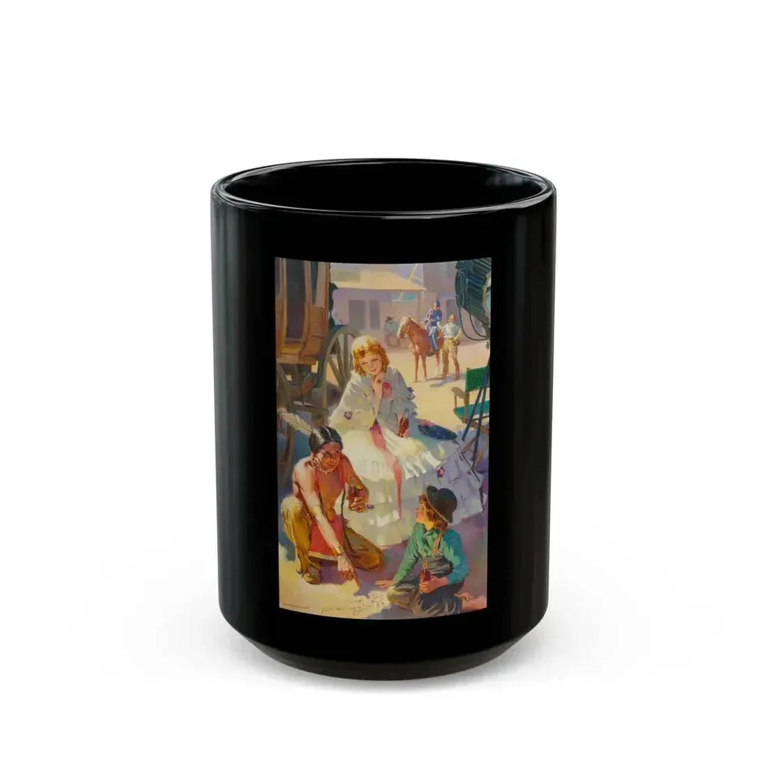 A Moment Off-Stage, possible Coca-Cola advertisement, 1945 - Black Coffee Mug 15oz - Go Mug Yourself