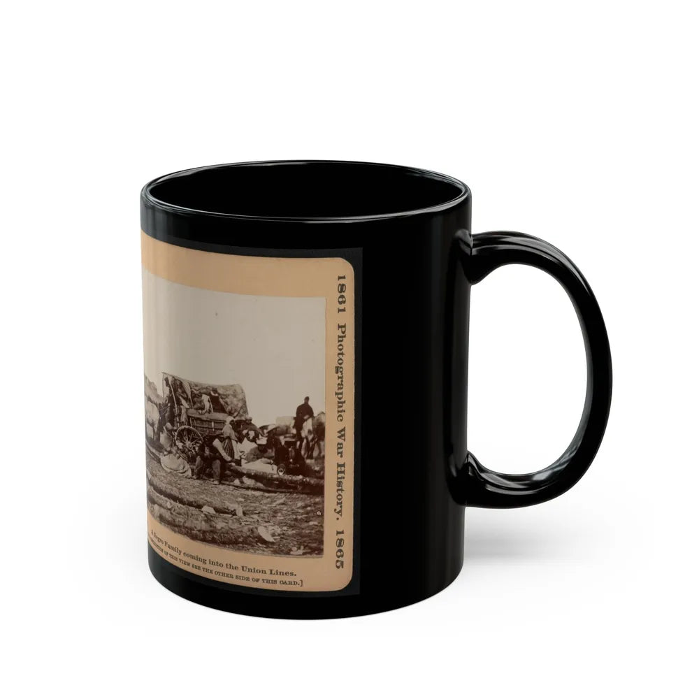 A Negro Family Coming Into The Union Lines (U.S. Civil War) Black Coffee Mug-Go Mug Yourself