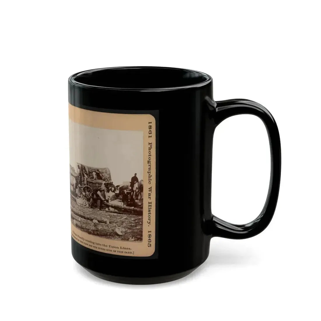 A Negro Family Coming Into The Union Lines (U.S. Civil War) Black Coffee Mug - Go Mug Yourself