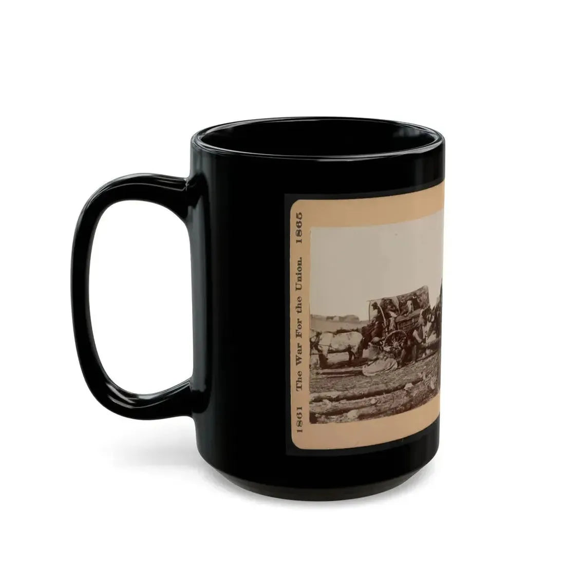 A Negro Family Coming Into The Union Lines (U.S. Civil War) Black Coffee Mug - Go Mug Yourself