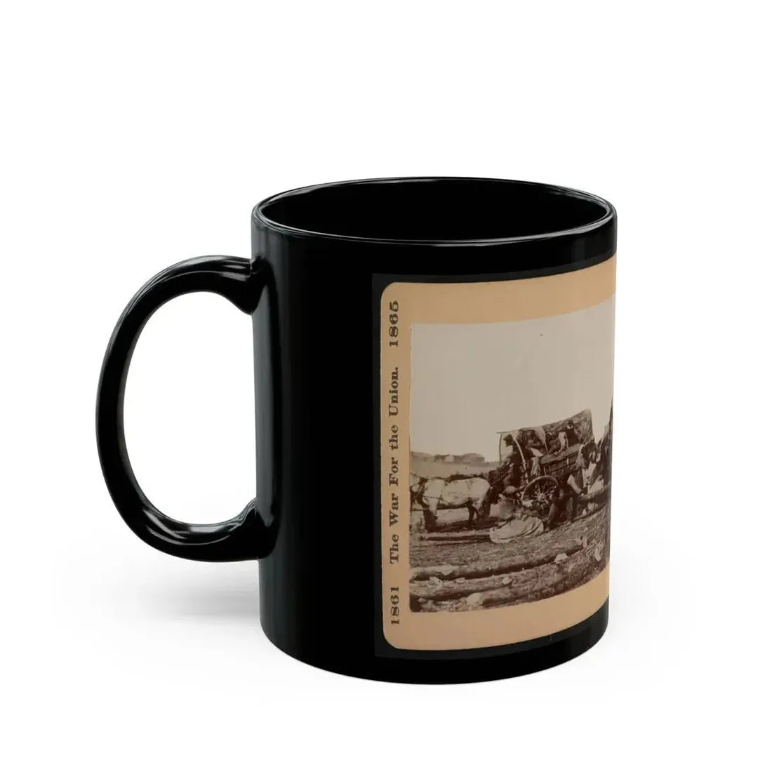 A Negro Family Coming Into The Union Lines (U.S. Civil War) Black Coffee Mug - Go Mug Yourself