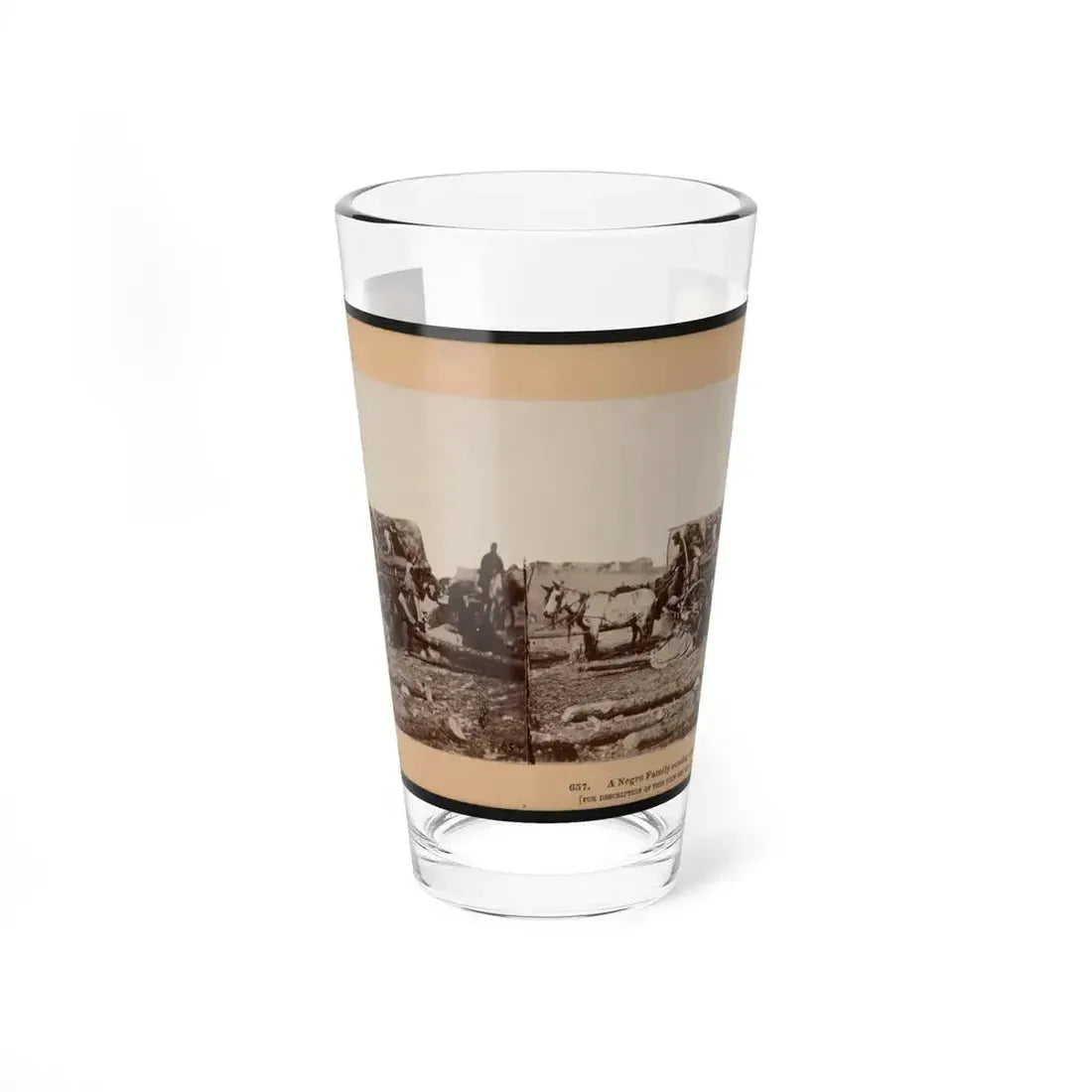 A Negro Family Coming Into The Union Lines (U.S. Civil War) Pint Glass 16oz 16oz - Go Mug Yourself