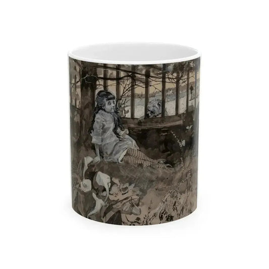 A New Acquaintance, St. Nicholas magazine interior illustration - White Coffee Mug 11oz - Go Mug Yourself